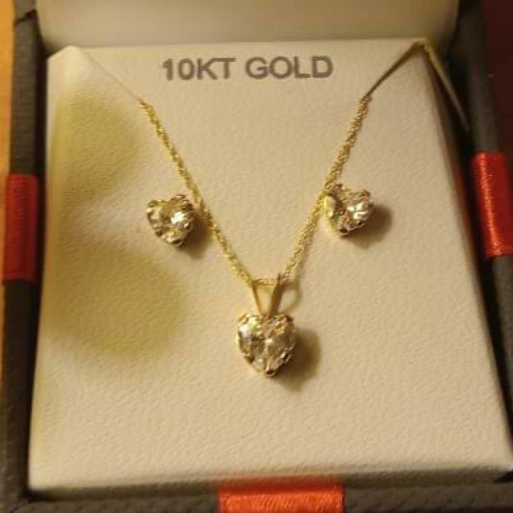 10k gold heart set
